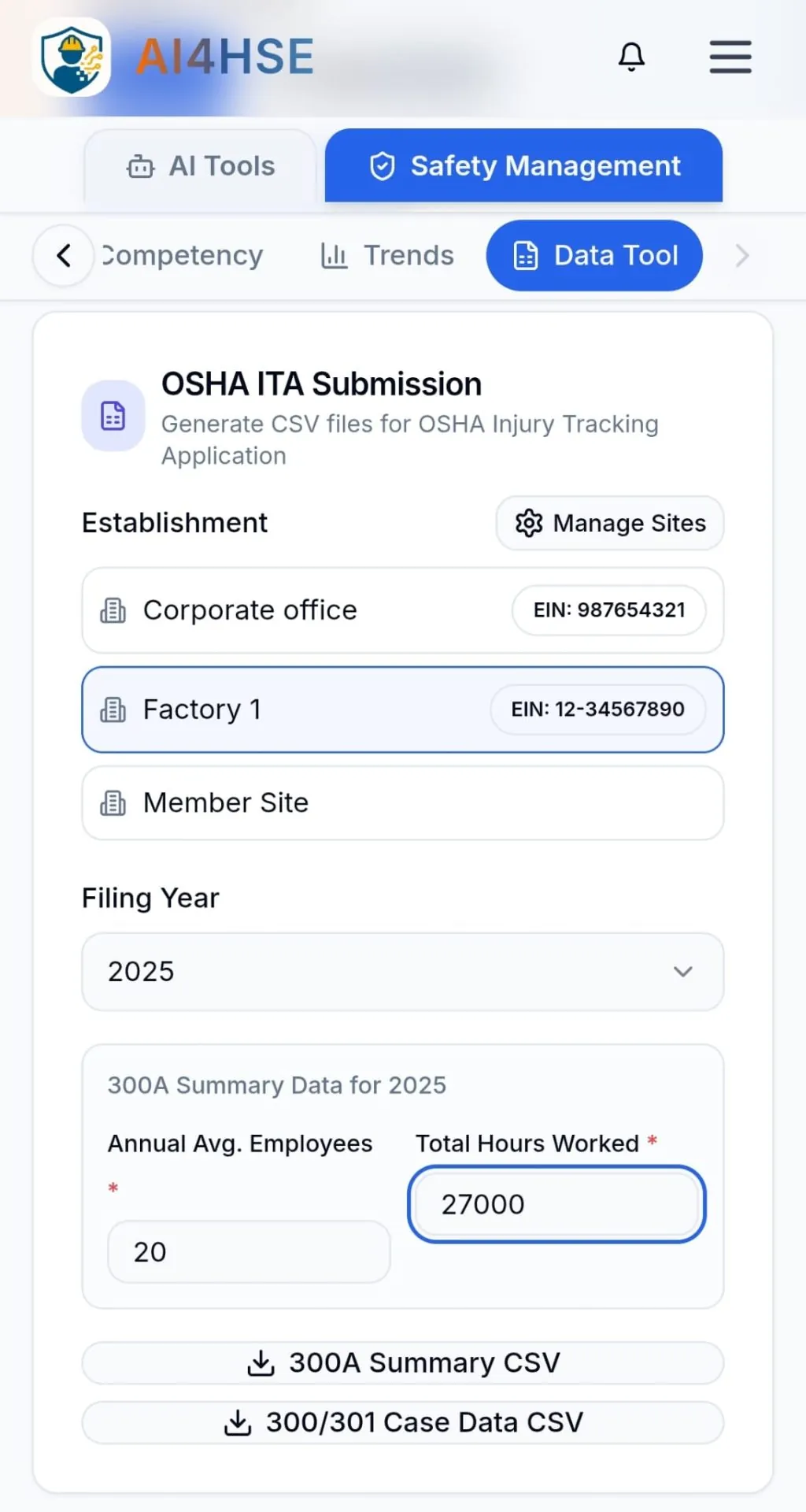 Osha Software Free Safety Reporting Software | OSHA 300 Export | AI4HSE